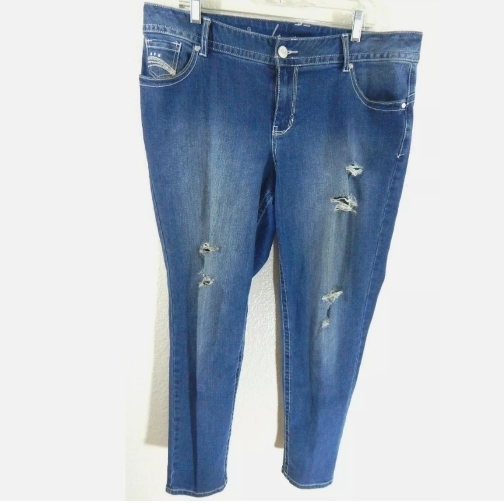Lane Bryant Distressed Skinny Jeans